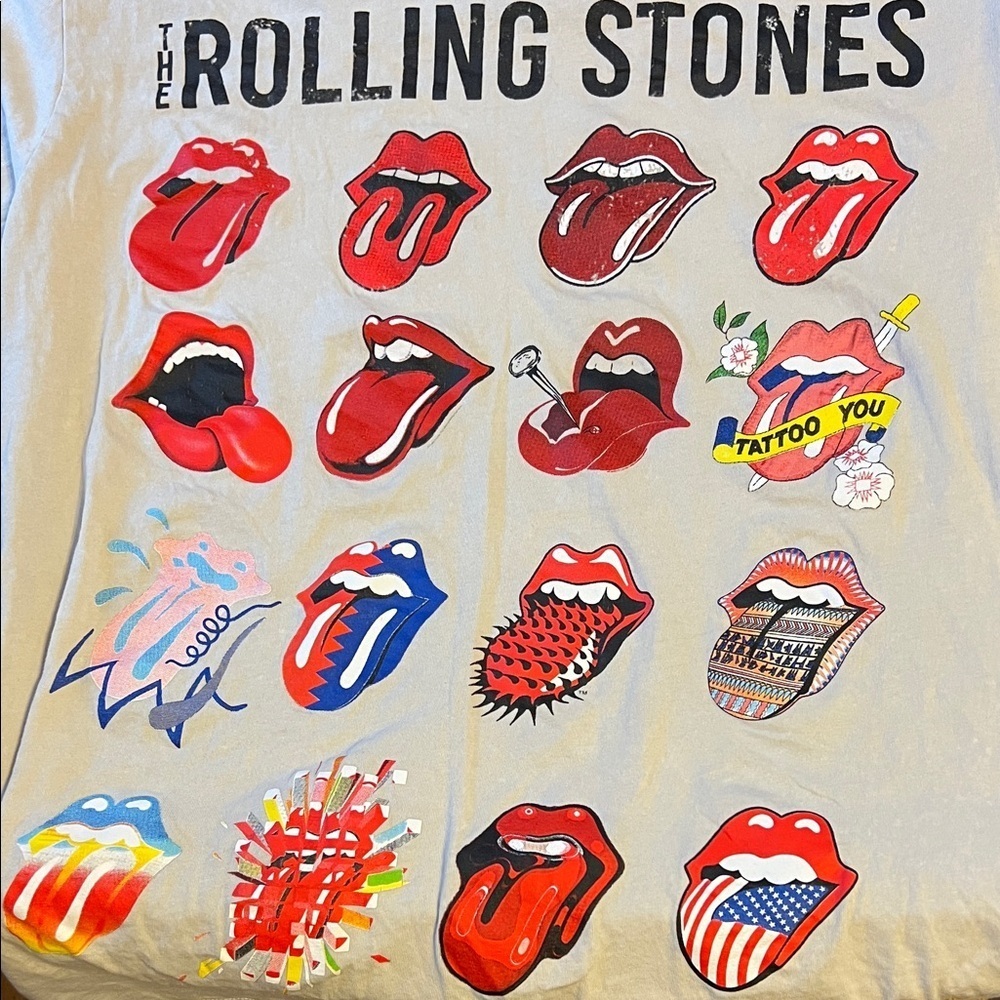 The Rolling Stones Graphic Tee - Cream and Red